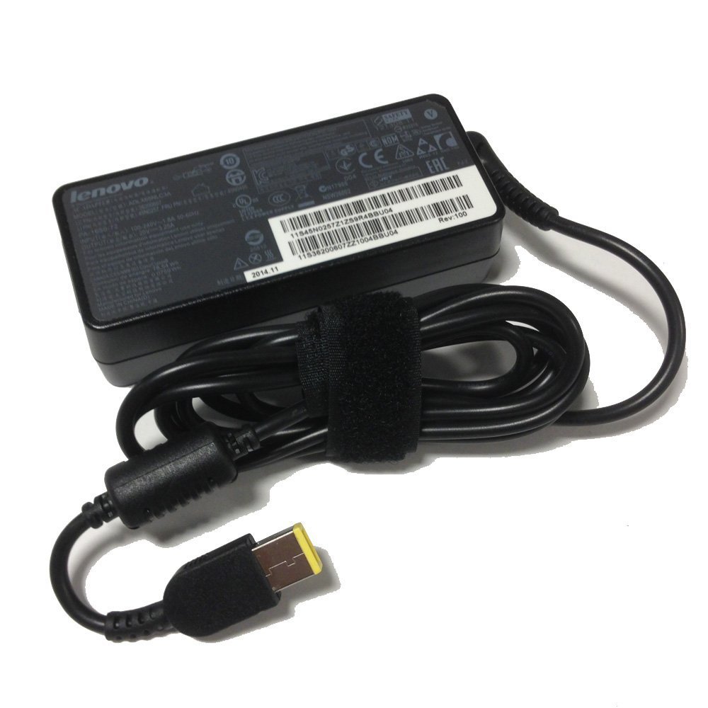 61PXTsbGb6L._SL1000_-1.jpg ThinkPad 65W AC Adapter (Slim tip) for ThinkPad 11e 5th Gen (#20LQ, 20LR)(With Power Cable) -- MPN: Lenovo 65W USB - Image 1