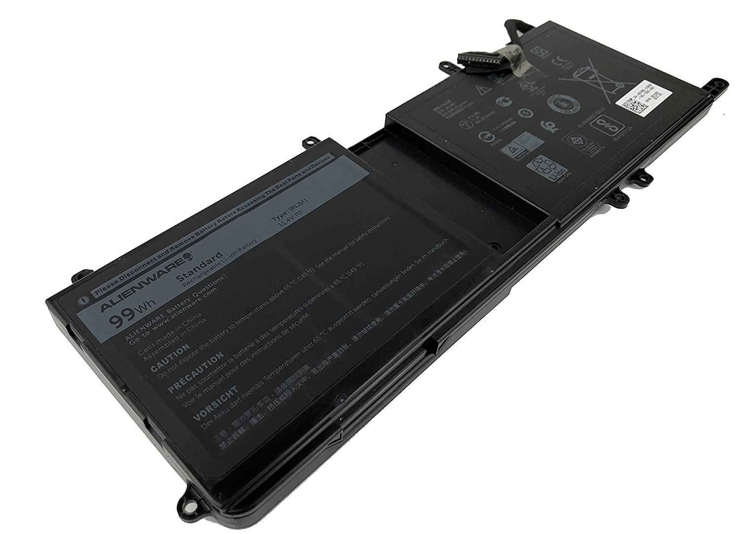 81GhHwZoMsL._SL1500_.jpg Dell 9 NJM1 99 Wh Battery for Alienware 15 R3 & 17 R4 - Max Gaming Power - Image 1