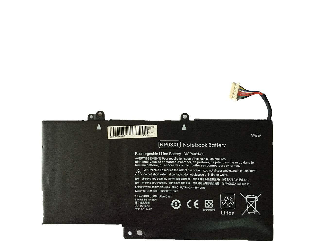 NP03XL_e275b7e7-bc31-4828-8400-17831641e43b_2048x2048.jpg 43WH Laptop Battery For HP NP03XL ENVY X360 15-U011DX Battery 760944-421 761230-005 767068-005 HSTNN-LB6L NP03XL - Image 1